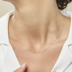Chaîne Igoa Maille Forçat Diamantee Or Blanc