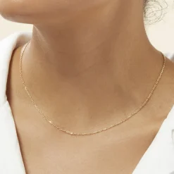 Marc Orian Colliers|Chaines Femme > Chaîne Igoa Maille Forçat Diamantee Or Jaune