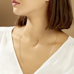 Marc Orian Colliers|Bijoux Femme > Chaîne Igoa Maille Forçat Diamantee Or Jaune