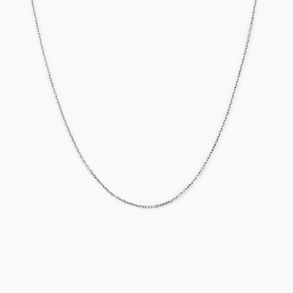 Marc Orian Colliers|Chaines Femme > Chaîne Igoa Maille Forçat Diamantee Or Blanc