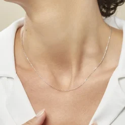 Marc Orian Colliers|Bijoux Femme > Chaîne Igoa Maille Forçat Diamantee Or Blanc