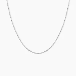 Marc Orian Colliers|Chaines Femme > Chaîne Ilda Maille Forçat Limee Or Blanc