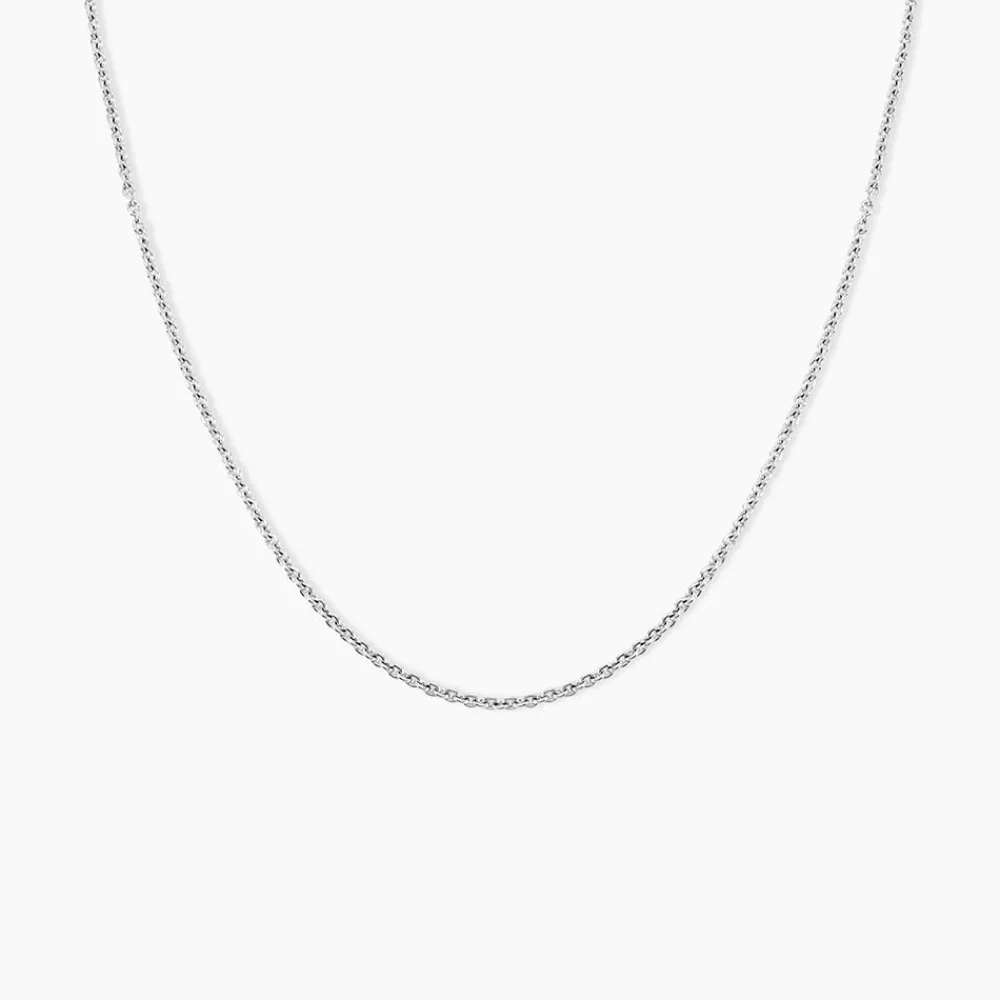 Marc Orian Colliers|Chaines Femme > Chaîne Ilda Maille Forçat Limee Or Blanc
