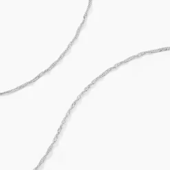 Marc Orian Colliers|Chaines Femme > Chaîne Imanie Maille Singapour Or Blanc