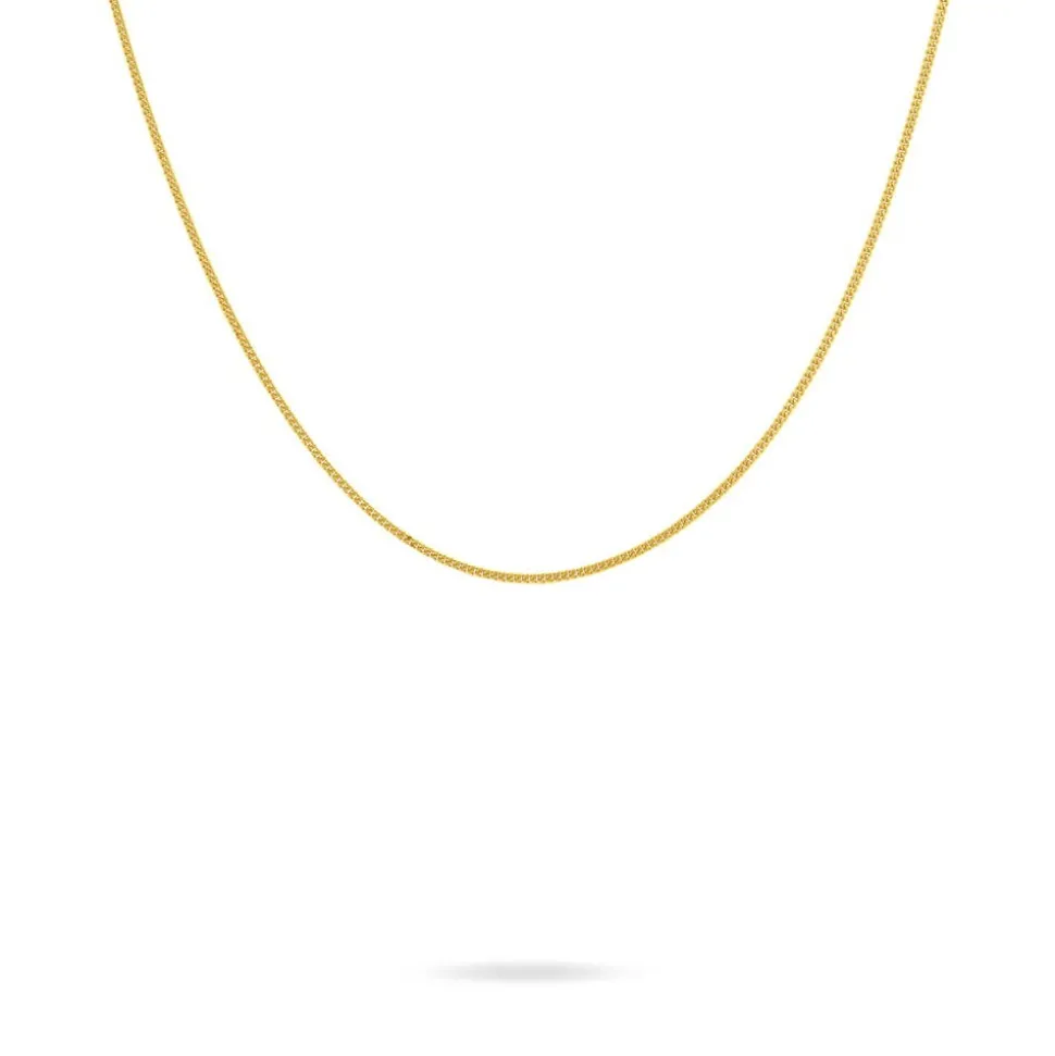 Chaîne Ixia Maille Gourmette Diamantee Or Jaune