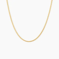 Marc Orian Colliers|Chaines Femme > Chaîne Ixia Maille Gourmette Diamantee Or Jaune