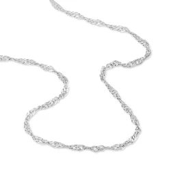 Marc Orian Colliers|Chaines Femme > Chaîne Leliana Maille Singapour Or Blanc