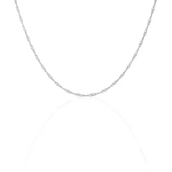 Marc Orian Colliers|Chaines Femme > Chaîne Leliana Maille Singapour Or Blanc