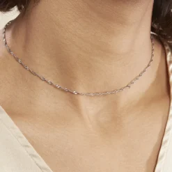 Marc Orian Colliers|Chaines Femme > Chaîne Leliana Maille Singapour Or Blanc
