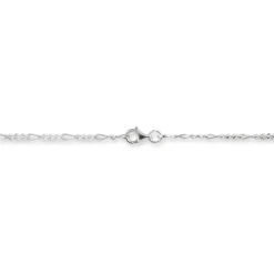 Chaîne Lyndsayae Maille Alternée 1/3 Argent Blanc