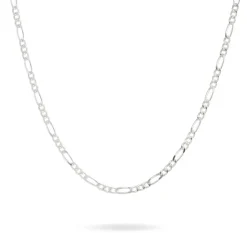 Chaîne Lyndsayae Maille Alternée 1/3 Argent Blanc