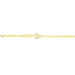 Chaîne Maille Forçat Diamantée Or Jaune