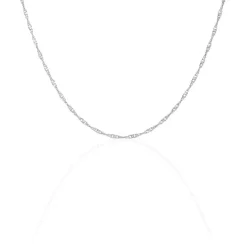 Chaîne Mayi Maile Singapour Or Blanc