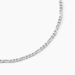 Marc Orian Colliers Fantaisie|Colliers > Chaîne Vivian Maille Alternee 1/3 Argent Blanc