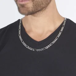 Marc Orian Colliers|Colliers Argent > Chaîne Vivian Maille Alternee 1/3 Argent Blanc