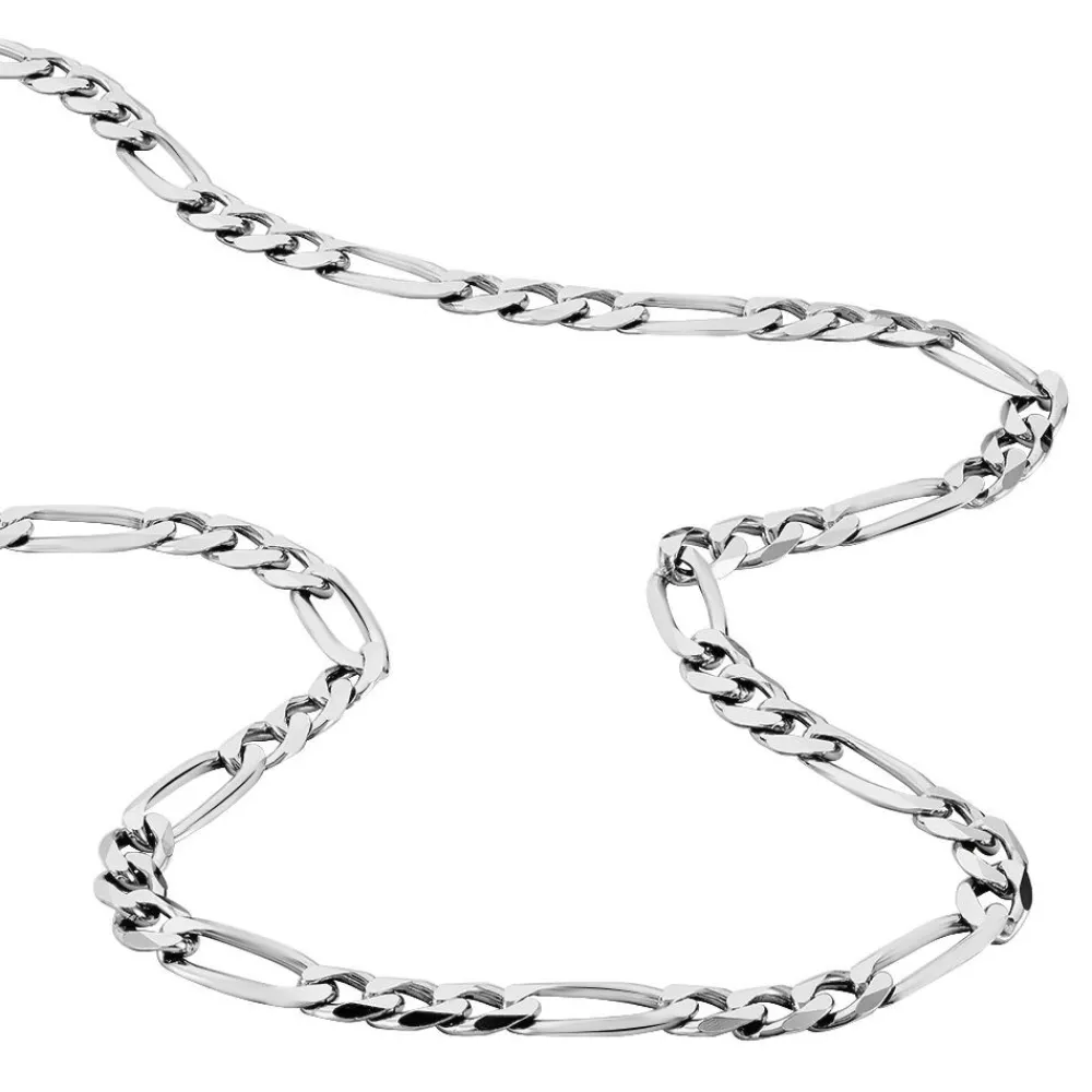 Marc Orian Colliers|Colliers Argent > Chaîne Vivian Maille Alternee 1/3 Argent Blanc