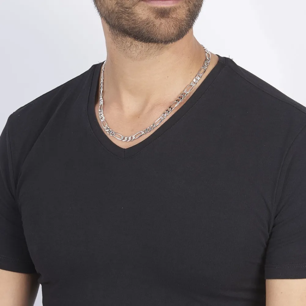 Marc Orian Colliers|Colliers Argent > Chaîne Vivian Maille Alternee 1/3 Argent Blanc