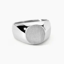 Marc Orian Bagues Homme|Bagues > Chevalière Acier Blanc Jerald