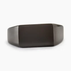 Marc Orian Bagues Homme|Bagues > Chevalière Acier Noir Luciano