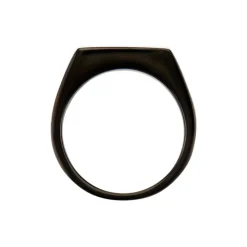 Marc Orian Bagues Homme|Bagues > Chevalière Acier Noir Luciano