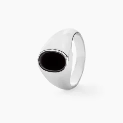 Marc Orian Bagues Homme|Bagues > Chevalière Amaurie Argent Blanc Onyx