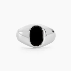 Marc Orian Bagues Homme|Bagues > Chevalière Amaurie Argent Blanc Onyx
