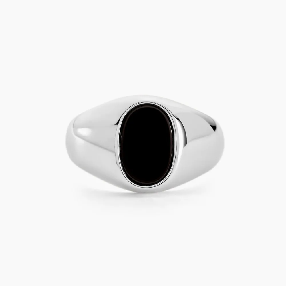 Marc Orian Bagues Homme|Bagues > Chevalière Amaurie Argent Blanc Onyx