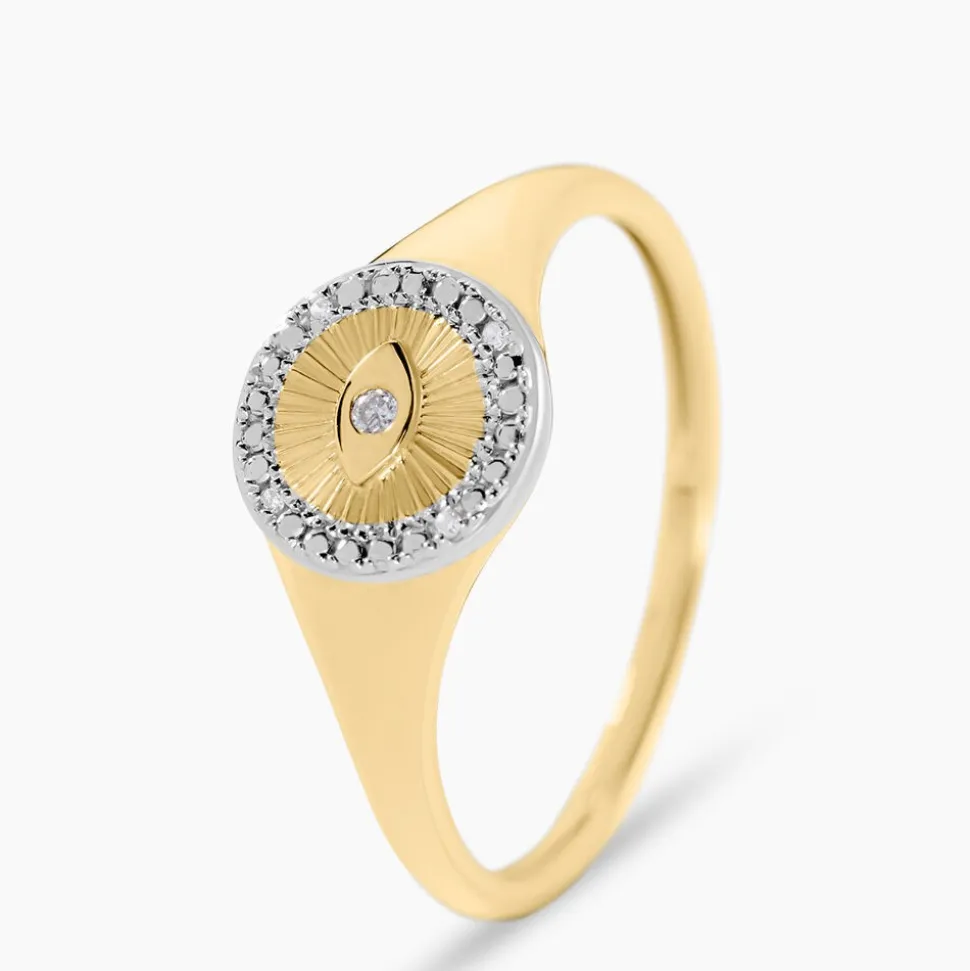 Chevalière Arik Or Jaune Diamant