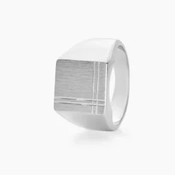 Marc Orian Idées Cadeaux Homme|Bagues > Chevalière Cillian Argent Blanc
