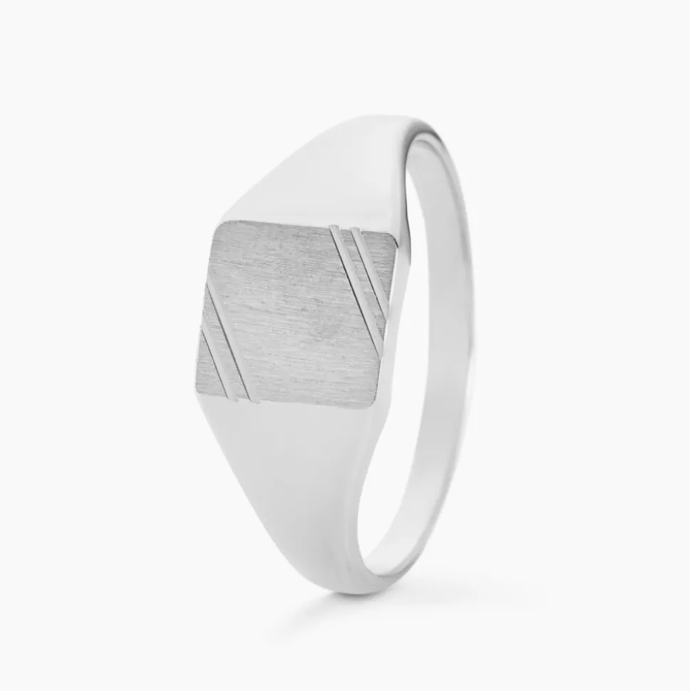 Chevalière Daniel Argent Blanc