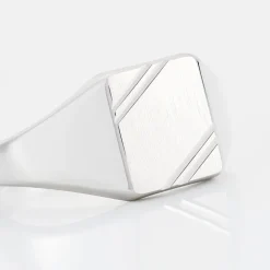 Chevalière Daniel Argent Blanc