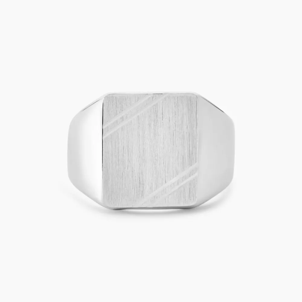 Marc Orian Idées Cadeaux Homme|Bagues > Chevalière Daniel Argent Blanc