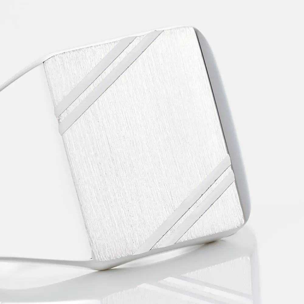 Marc Orian Idées Cadeaux Homme|Bagues > Chevalière Daniel Argent Blanc