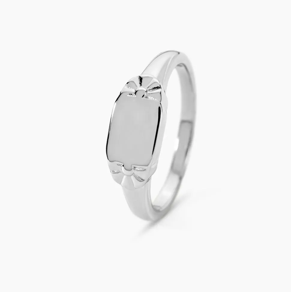 Chevalière Darian Argent Blanc