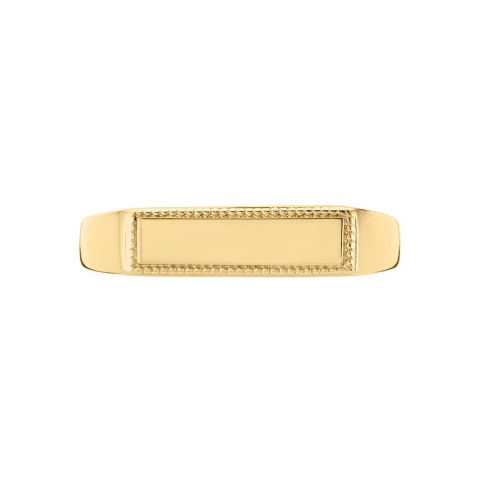 Chevalière Filat Plaqué Or Jaune