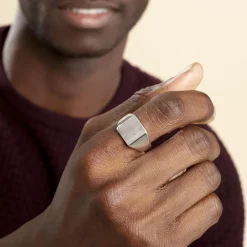 Marc Orian Bagues Homme|Bagues > Chevalière Gaspare Argent Blanc