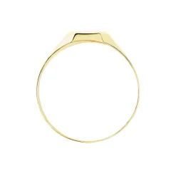 Chevalière Malcolm Carree Or Jaune Oxyde De Zirconium