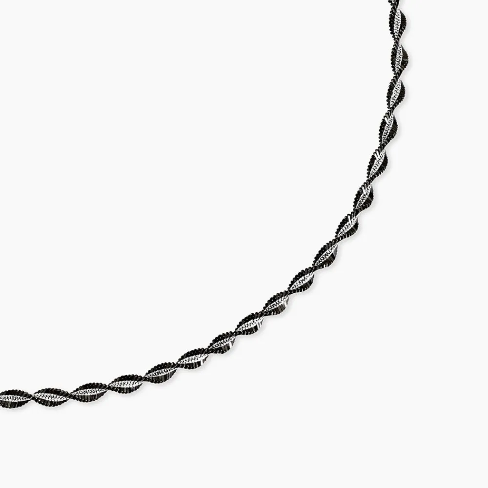 Marc Orian Colliers Fantaisie|Colliers > Collier Abie Torsade Argent Bicolore