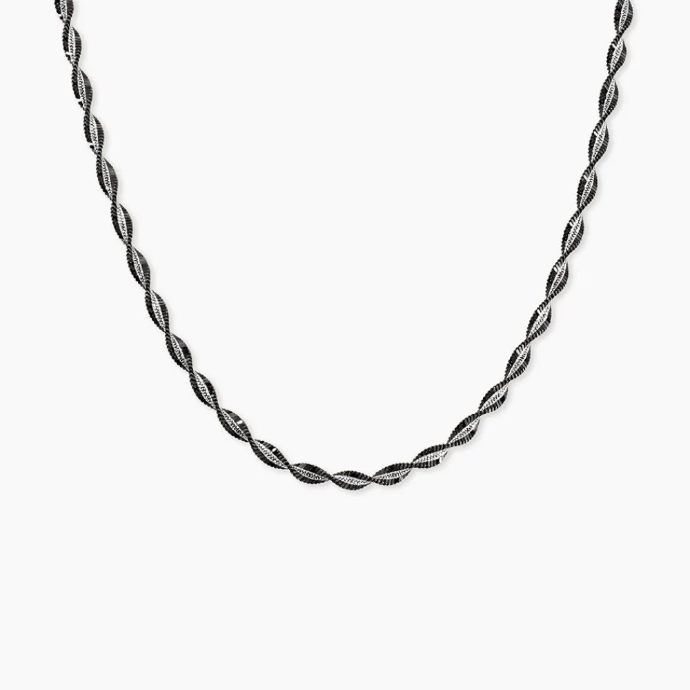 Marc Orian Colliers Fantaisie|Colliers > Collier Abie Torsade Argent Bicolore