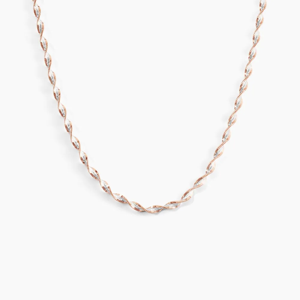 Marc Orian Colliers|Colliers Argent > Collier Abie Torsade Argent Bicolore