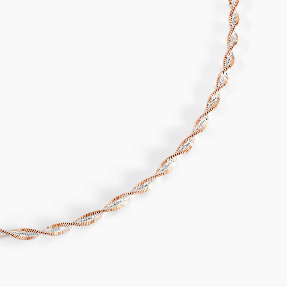 Marc Orian Colliers|Colliers Argent > Collier Abie Torsade Argent Bicolore