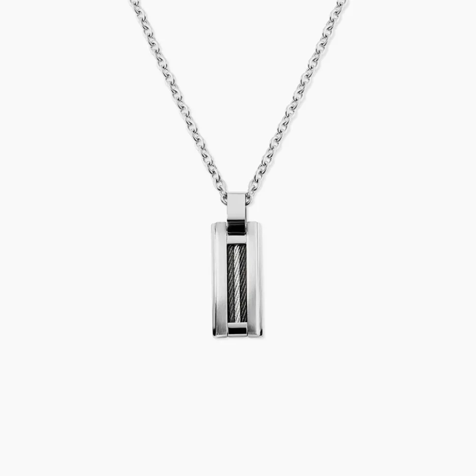 Collier Acier Bicolore