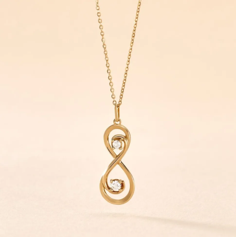 Collier Ademar Or Jaune Oxyde De Zirconium