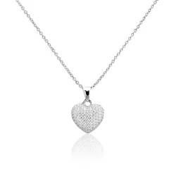 Collier Adoucha Argent Blanc Oxyde De Zirconium