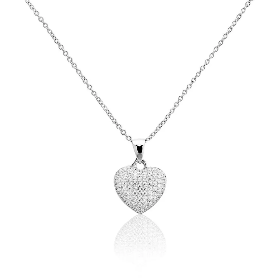 Collier Adoucha Argent Blanc Oxyde De Zirconium
