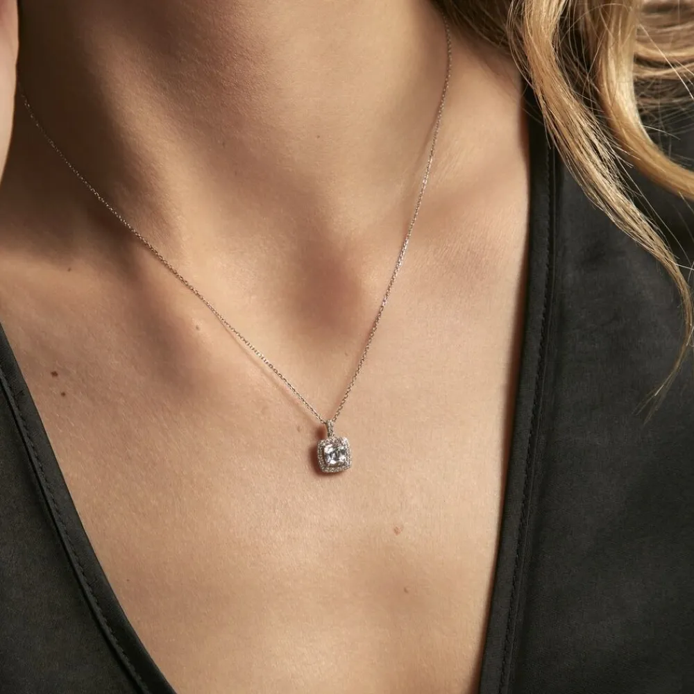 Marc Orian Colliers|Colliers Avec Pierres > Collier Adrienne Or Blanc Oxyde De Zirconium