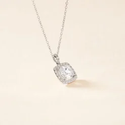 Marc Orian Colliers|Colliers Avec Pierres > Collier Adrienne Or Blanc Oxyde De Zirconium