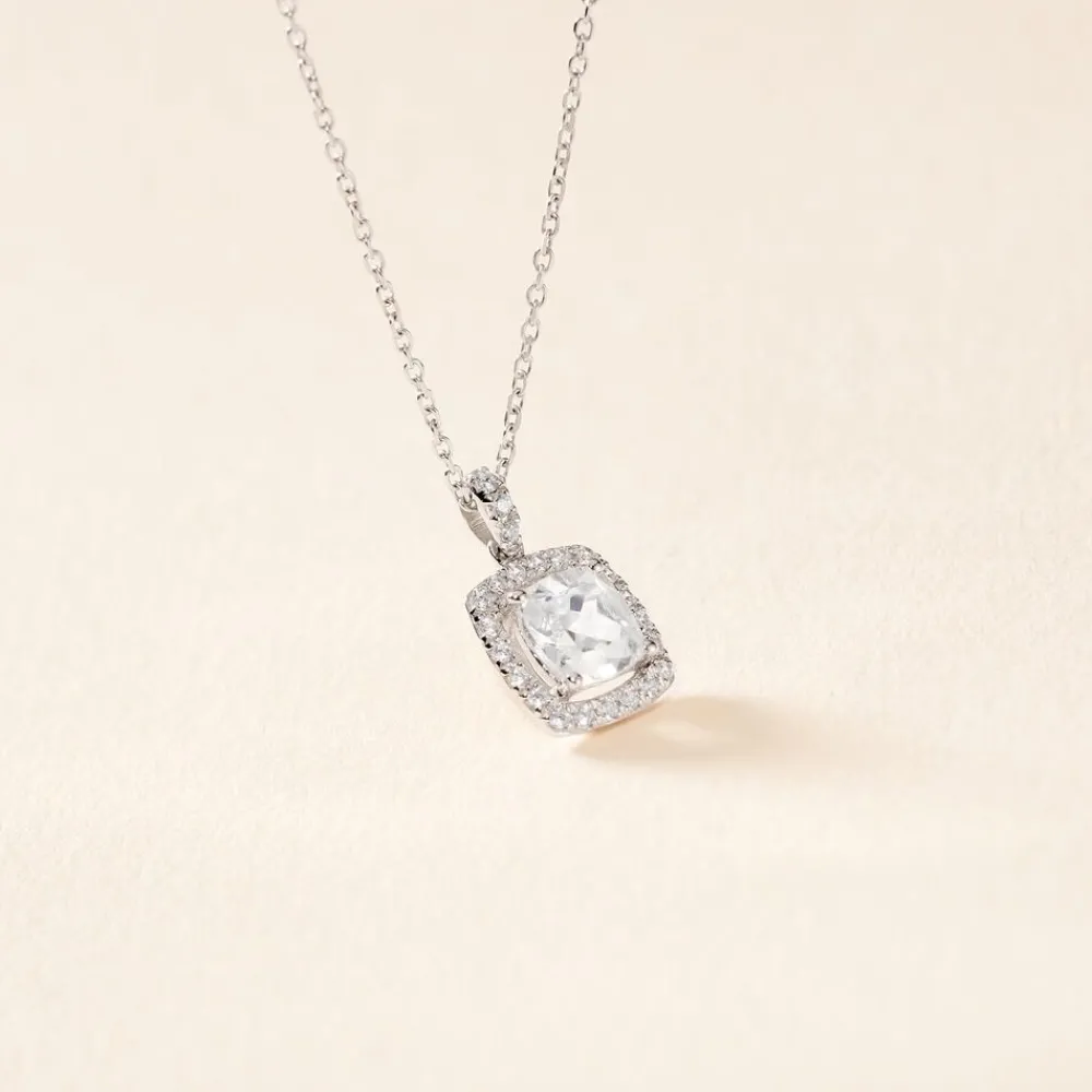 Marc Orian Colliers|Colliers Avec Pierres > Collier Adrienne Or Blanc Oxyde De Zirconium