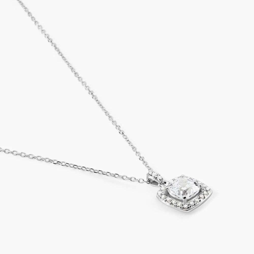 Marc Orian Colliers|Colliers Avec Pierres > Collier Adrienne Or Blanc Oxyde De Zirconium