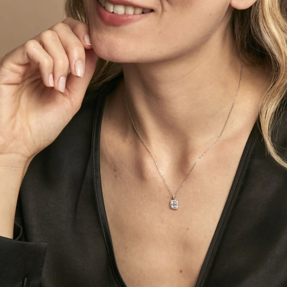 Marc Orian Colliers|Colliers Avec Pierres > Collier Adrienne Or Blanc Oxyde De Zirconium